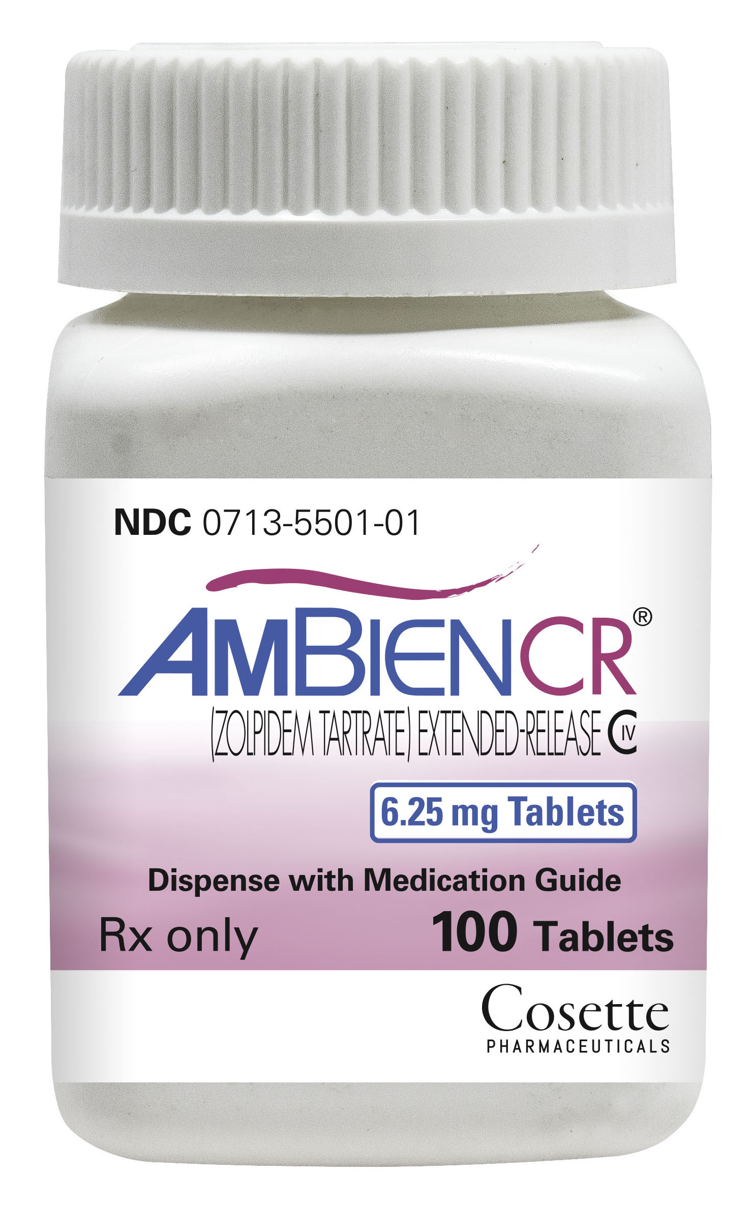 AMBIEN CR bottle and tablets