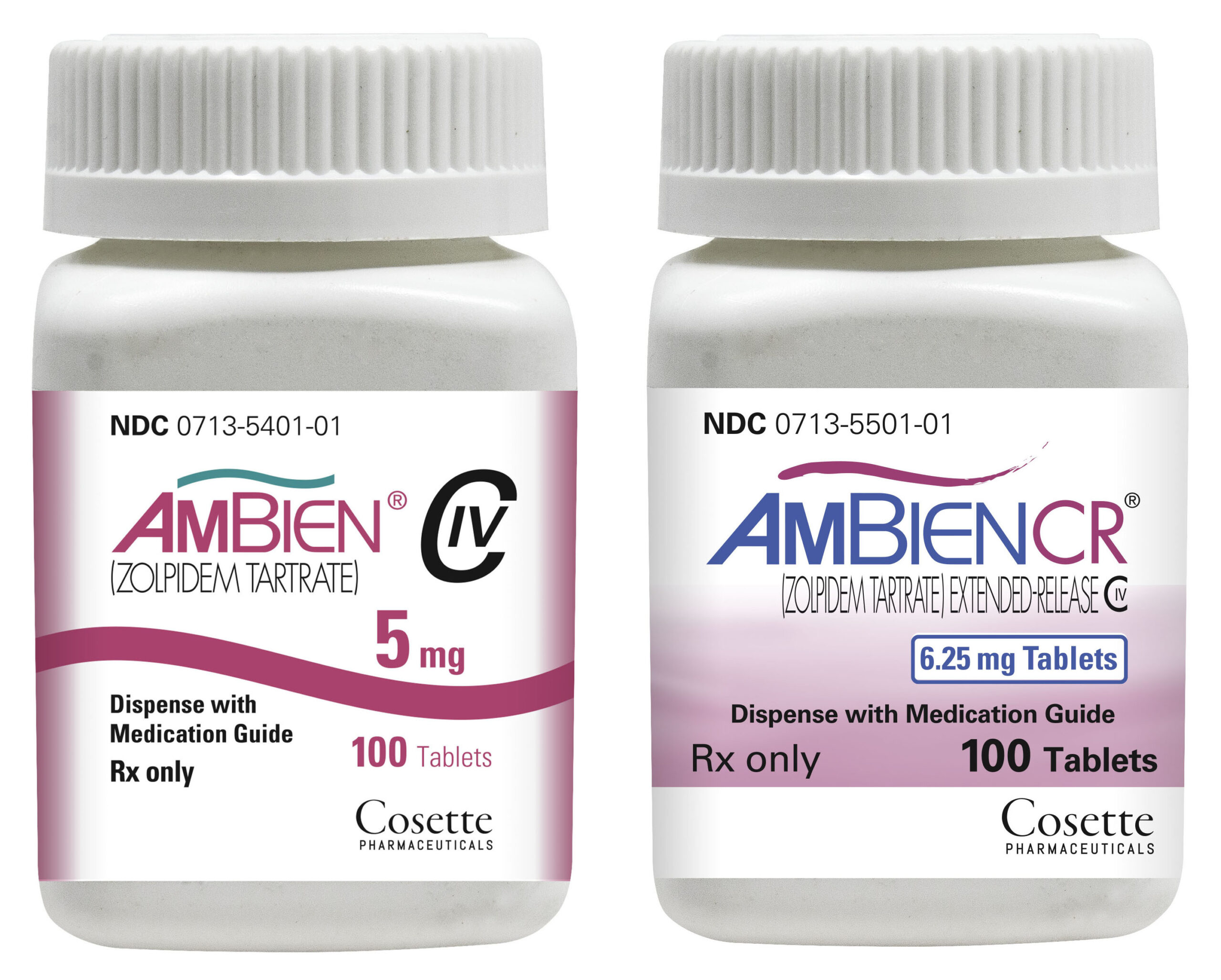 AMBIEN® bottle and tablets